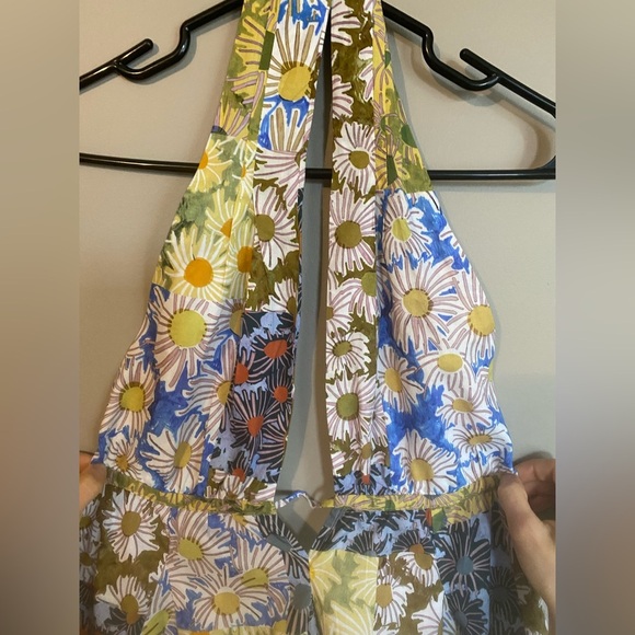 Zara Halter Mini Floral Dress with Open Back 
Size M - Picture 5 of 9